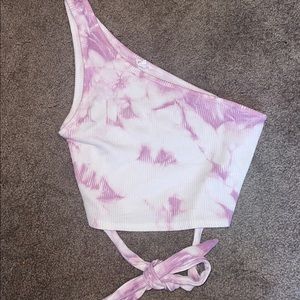 one shoulder garage tee